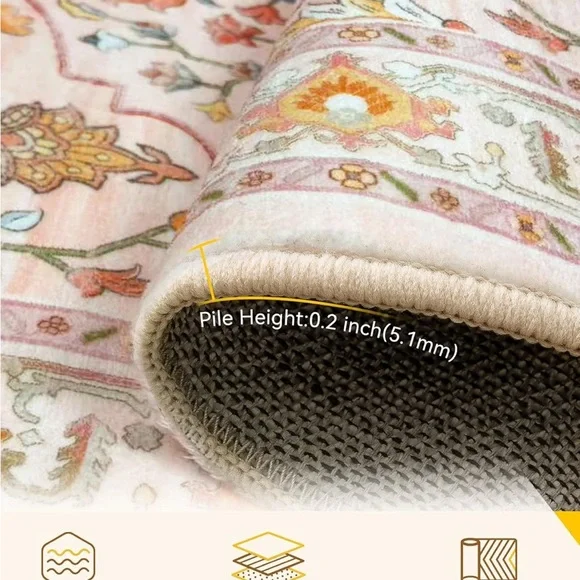 New- BOHO Area Rugs 2'x3' Kitchen Rugs Entry Rug Small Rug - Picture 3 of 6